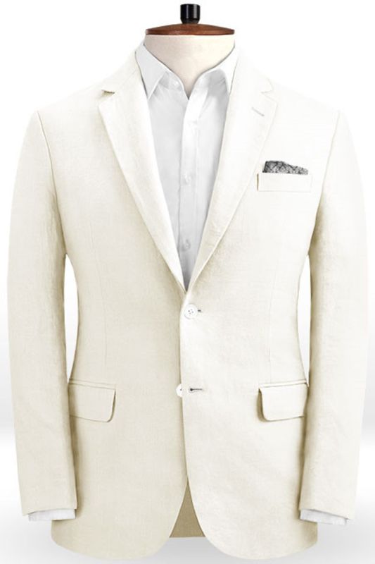 Ivory New Luxury Mens Suit | Summer Slim Fit Mens Suit Mens Business Jacket