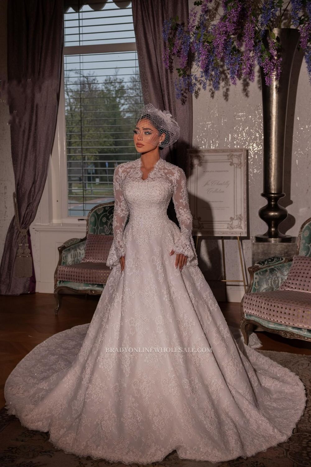 Modern Wedding Dresses with Sleeves A Line Wedding Dresses Lace