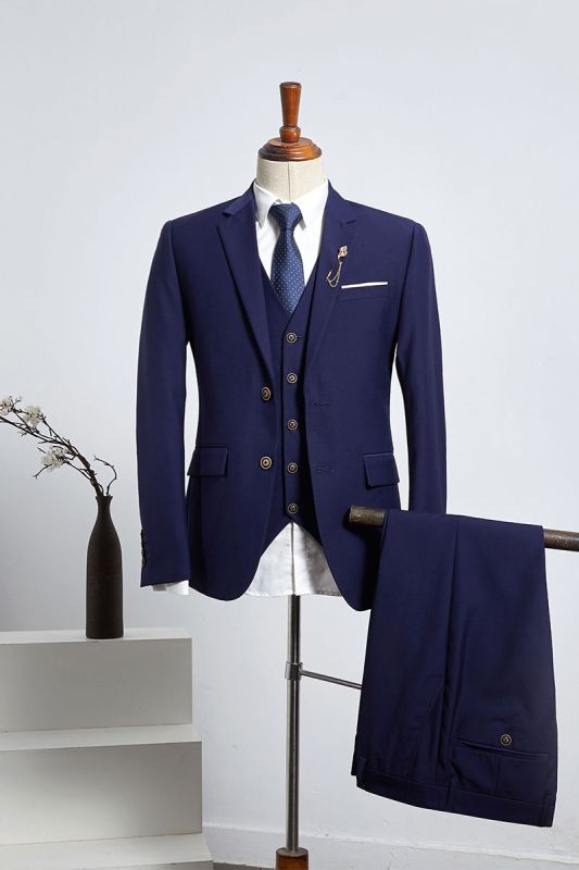 Boyd Elegant Navy 3-Pack Slim Fit Suit