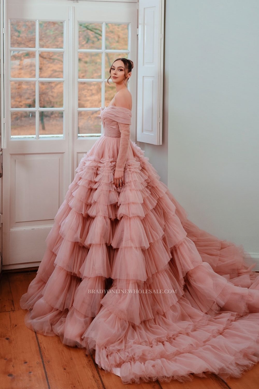 Pink Wedding Dresses A Line Tulle Wedding Dresses Buy Online
