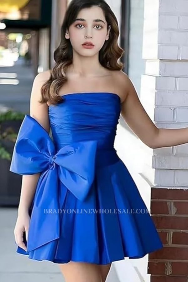 Royal Blue Cocktail Dresses Short | Simple Prom Dresses Cheap