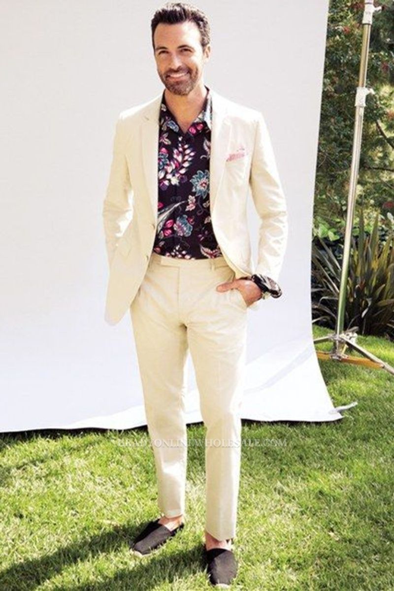 Triston Ivory Summer Linen Fashion Formal Mens Suit
