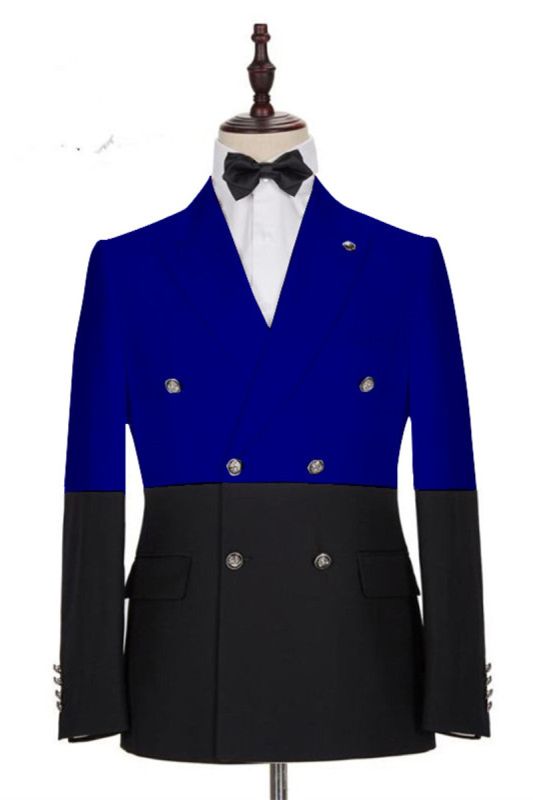 Reuben Royal Blue Double Breasted Fashion Mens Suit