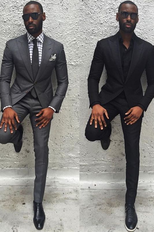 New Dark Grey Slim Fit Mens Suit | Formal Formal Groom Wedding Suit