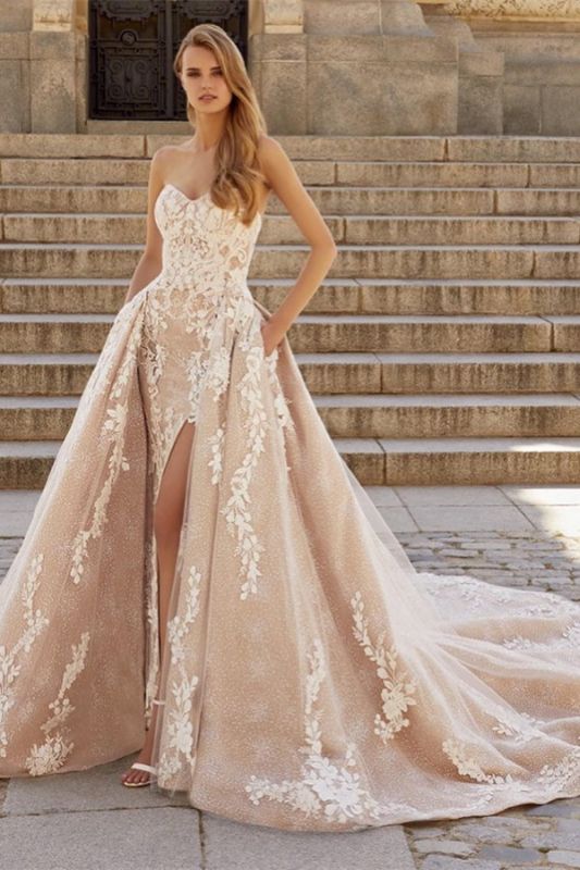 Luxury Wedding Dresses With Lace | Wedding dresses A line