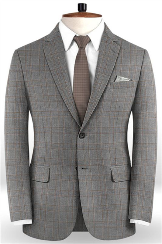 Custom Checked Mens Suits | Classic Two Piece Tuxedos Online