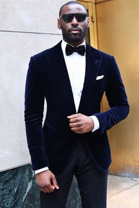 Tanner Velvet Pointed Lapel Slim Fit Prom Mens Suit