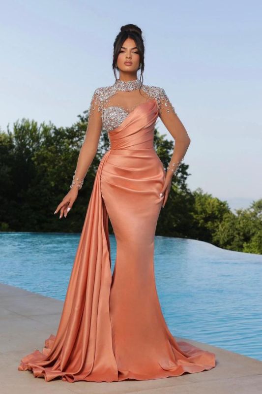 Elegant Evening Dresses With Glitter | prom dresses with sleeves