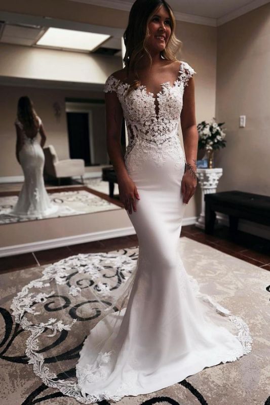Beautiful Mermaid Lace Wedding Dress | Wedding Dress Brand