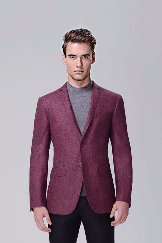 Fashionable red and purple business casual thick suit jacket