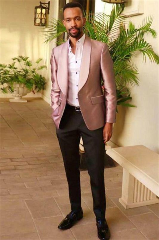 Light Pink Mens Suit | Stylish Slim Fit Casual Tuxedo for Prom