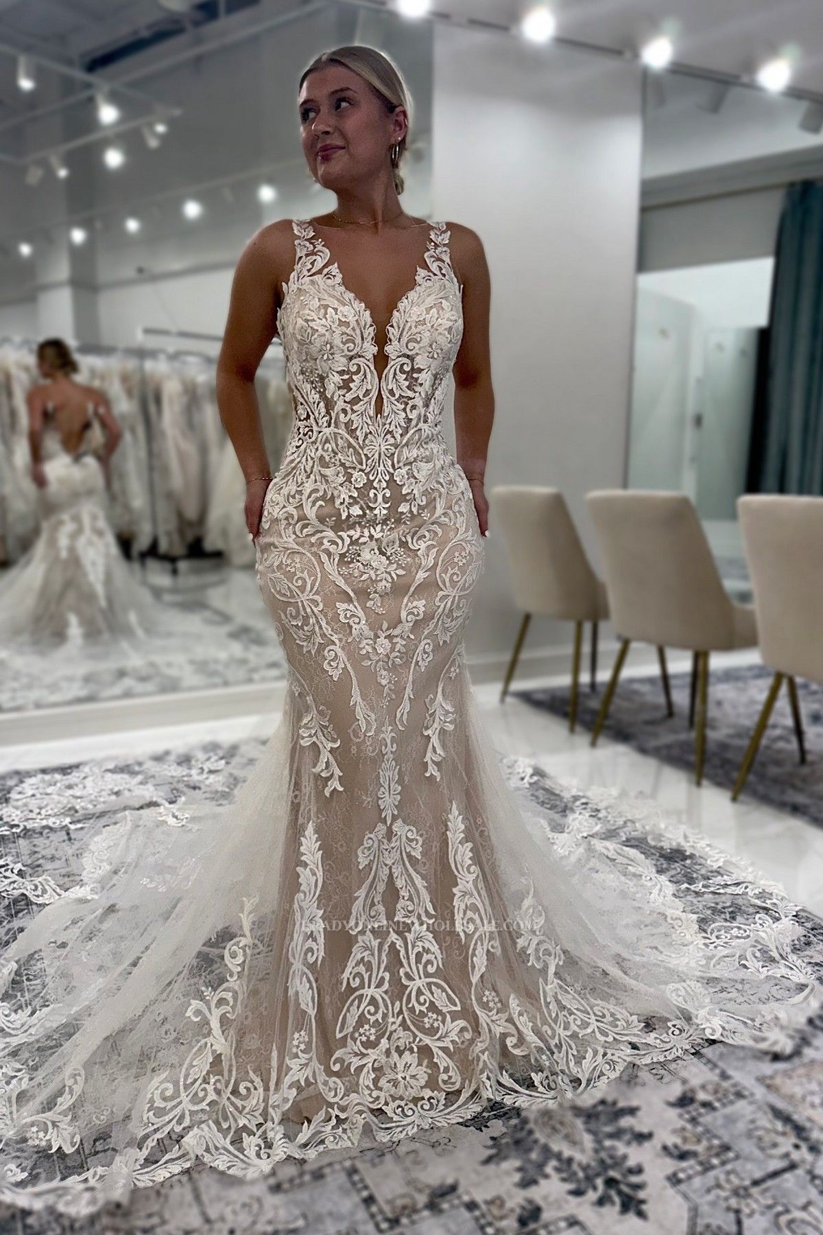 Modern Wedding Dresses Mermaid Lace Wedding Dresses Backless Cheap
