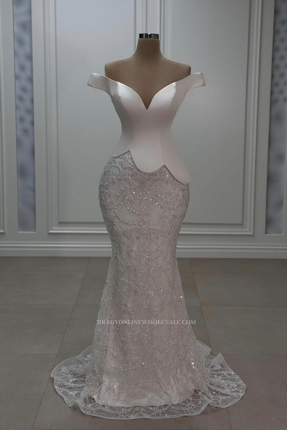 Elegant Prom Dresses Long White Evening Dresses with Lace