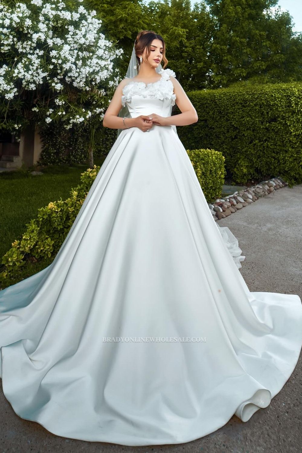 Simple Wedding Dresses A Line Satin Bridal Fashion Online