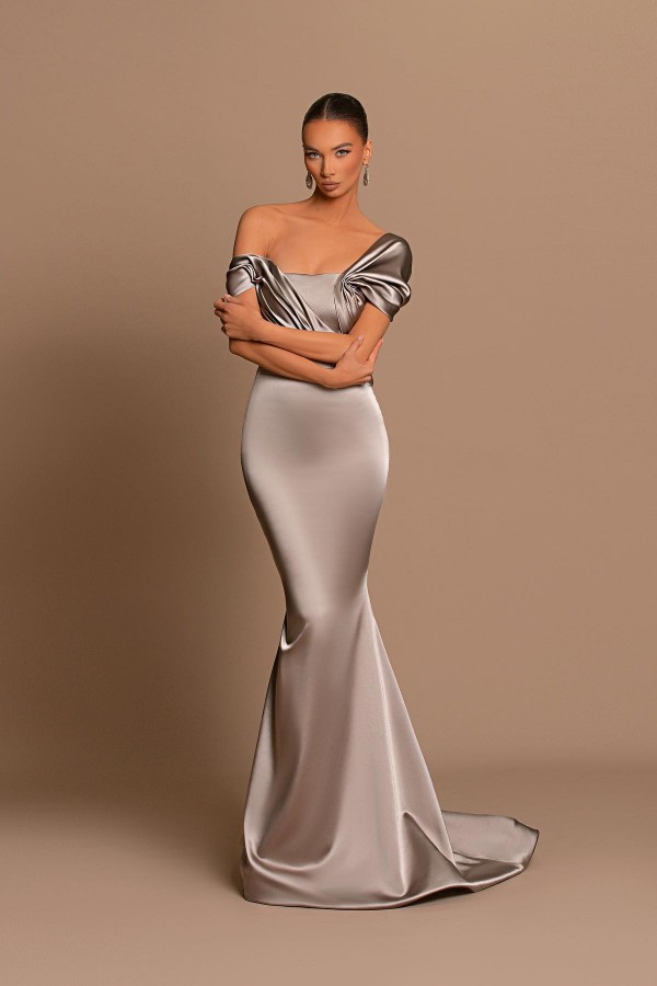 Brown Long Evening Dress | Simple Affordable Prom Dress