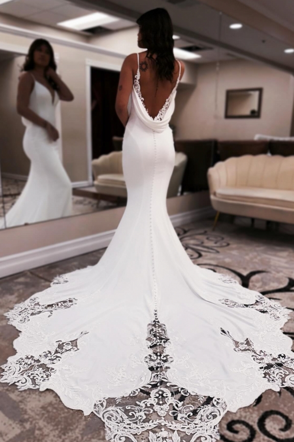 Simple wedding dresses registry office vintage | Wedding dresses mermaid lace