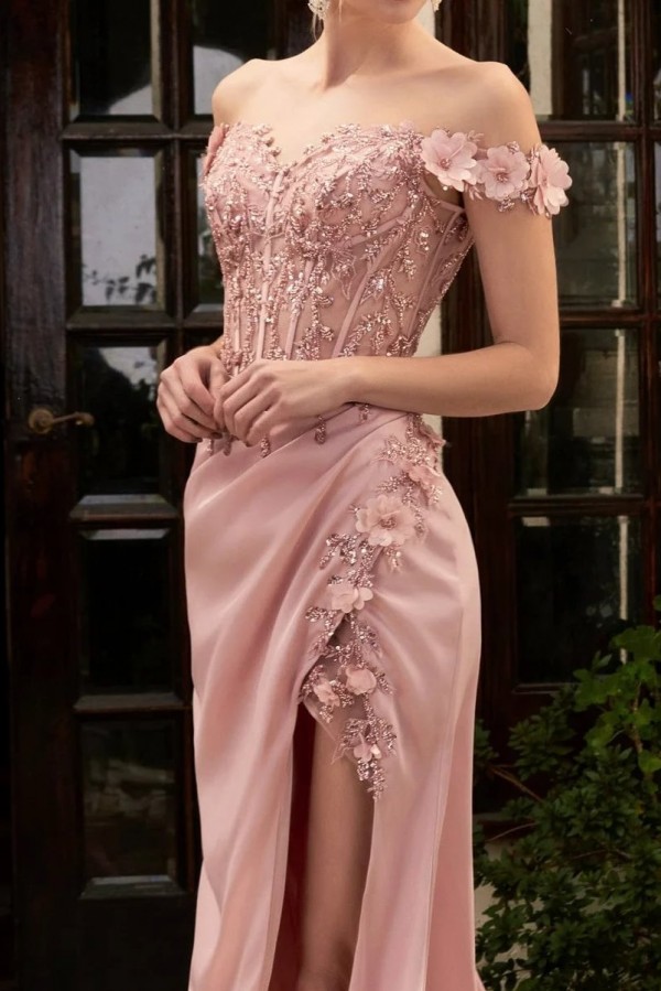 Red Evening Dress with Sleeves | Affordable Long Prom Dress