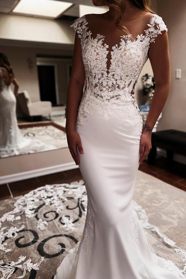 Beautiful Mermaid Lace Wedding Dress | Wedding Dress Brand