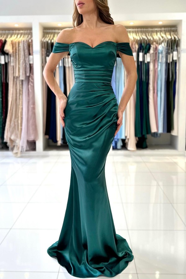 Dark Green Long Evening Dress | Affordable Prom Dress
