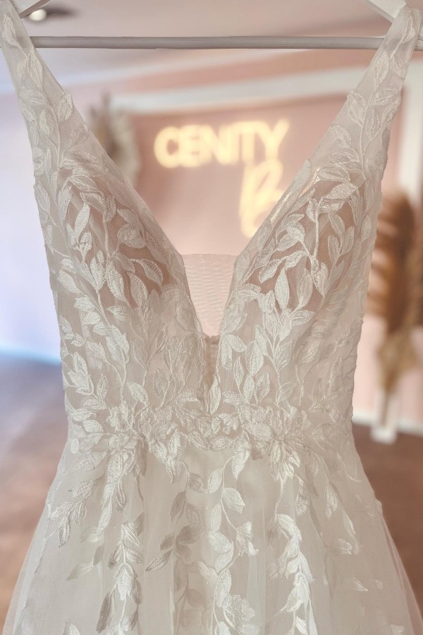 Boho Wedding Dresses With Lace | Wedding dresses A line tulle
