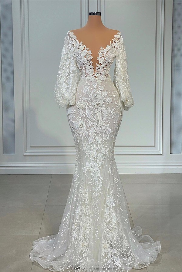 Beautiful Wedding Dresses With Sleeves | Wedding dresses Mermaid lace