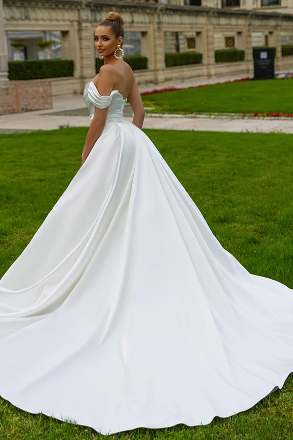 Sexy wedding dress A line | Satin Wedding Dresses Cheap