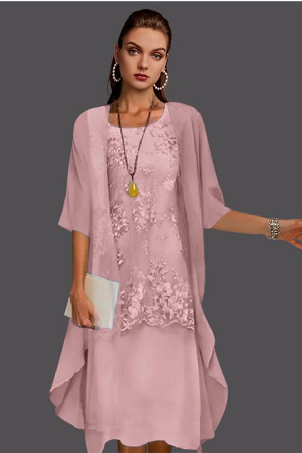 Short Lavender Bridesmaid Dress with Lace