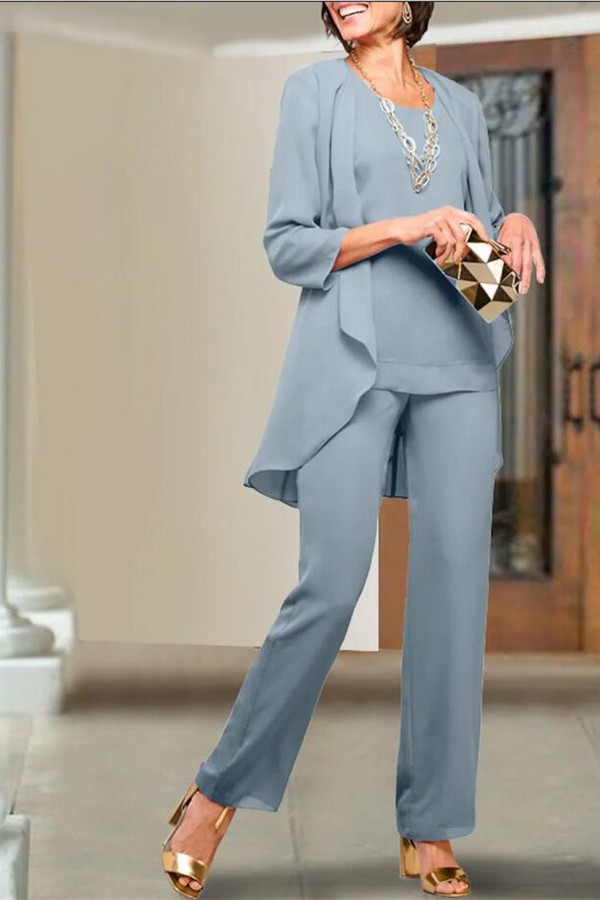 Simple King Blue Mother of the Bride Dress | Jumpsuit Mother of the Bride Dress