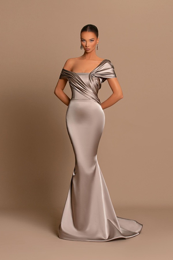 Brown Long Evening Dress | Simple Affordable Prom Dress