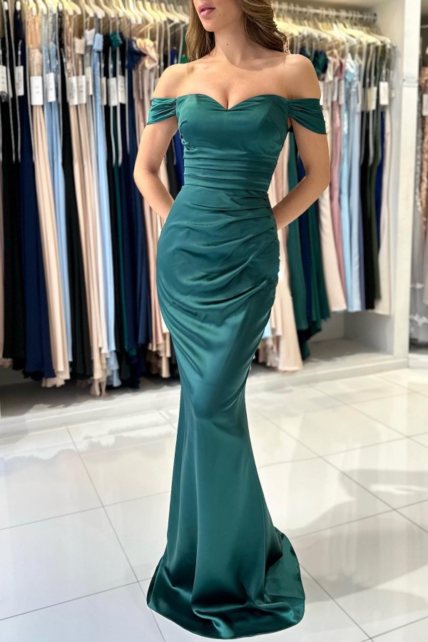 Dark Green Long Evening Dress | Affordable Prom Dress