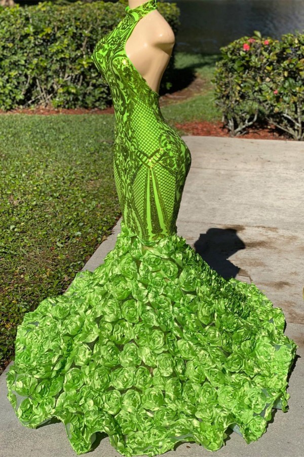 Long Glitter Green Prom Dress | Cheap Evening Dress Online