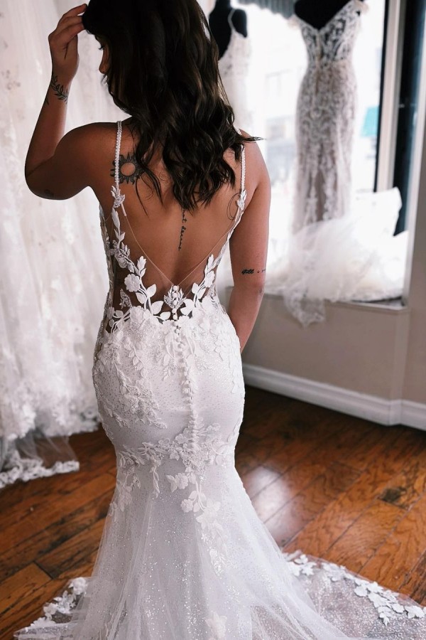 Wedding Dresses Mermaid Lace | White Wedding Dresses Cheap