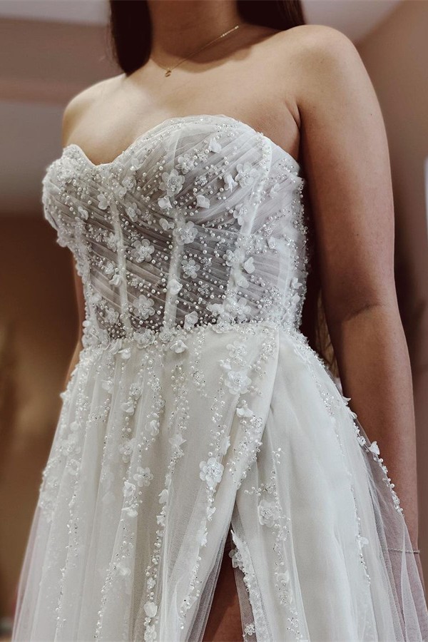 Sexy Wedding Dresses Long Glitter | Wedding dresses A line lace