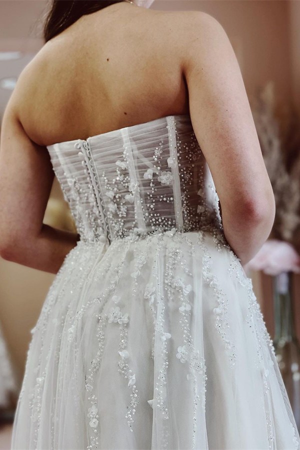 Sexy Wedding Dresses Long Glitter | Wedding dresses A line lace