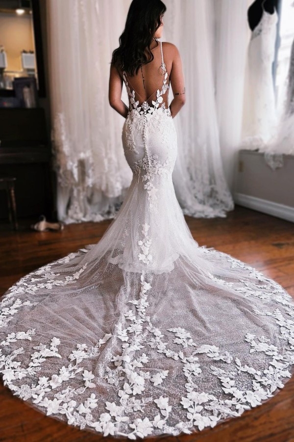 Wedding Dresses Mermaid Lace | White Wedding Dresses Cheap
