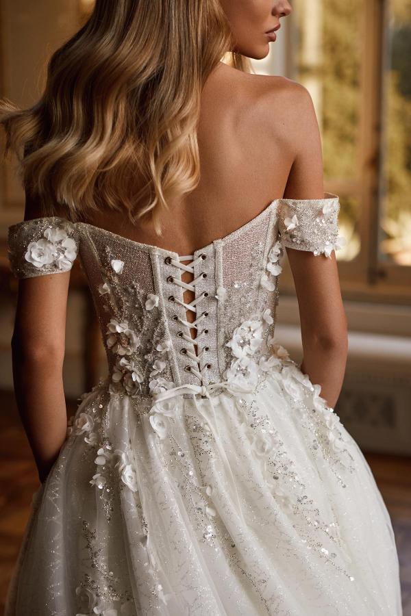 Designer Wedding Dresses With Glitter | Wedding dresses A line lace