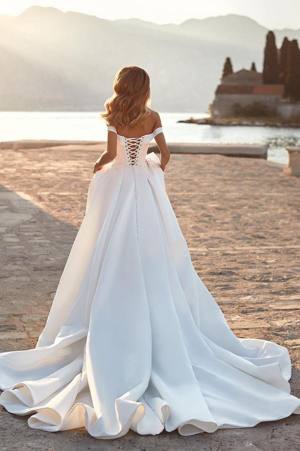 Gorgeous A Line Wedding Dresses | Satin Wedding Dresses With Glitter