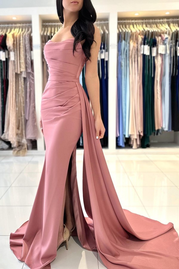 Dusty Pink Long Evening Dress | Affordable Prom Dress