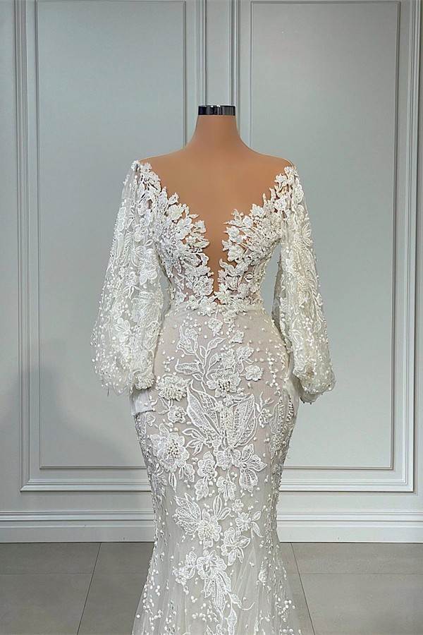 Beautiful Wedding Dresses With Sleeves | Wedding dresses Mermaid lace