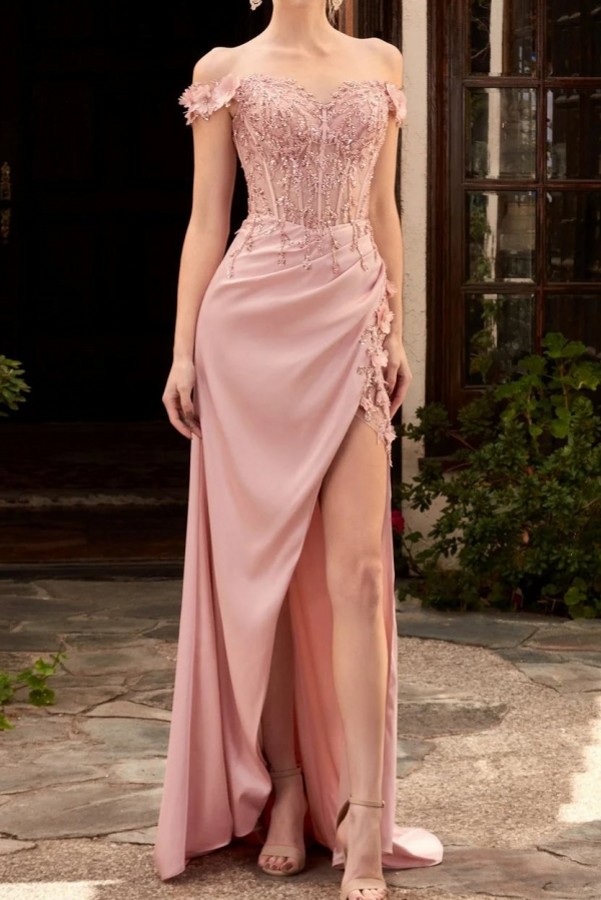 Red Evening Dress with Sleeves | Affordable Long Prom Dress