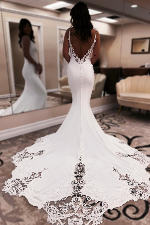 Simple wedding dresses registry office vintage | Wedding dresses mermaid lace