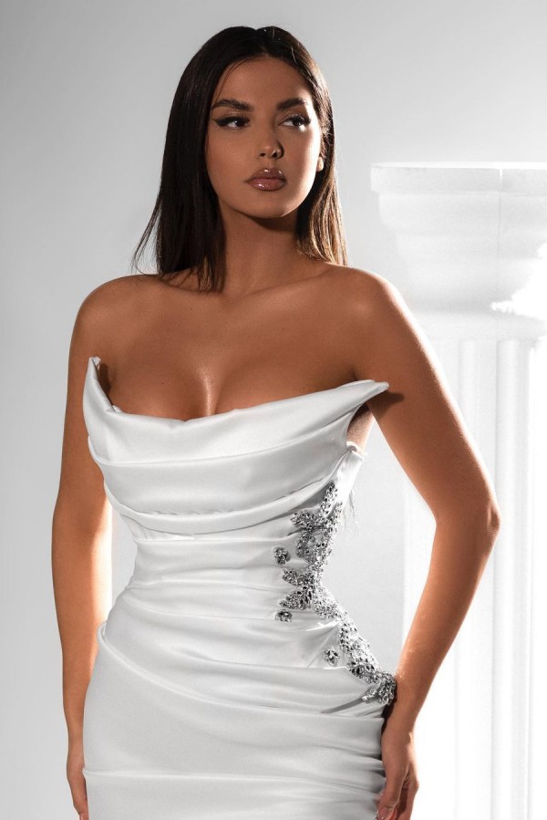 Sexy Long White Homecoming Dress | Simple Prom Dress Online