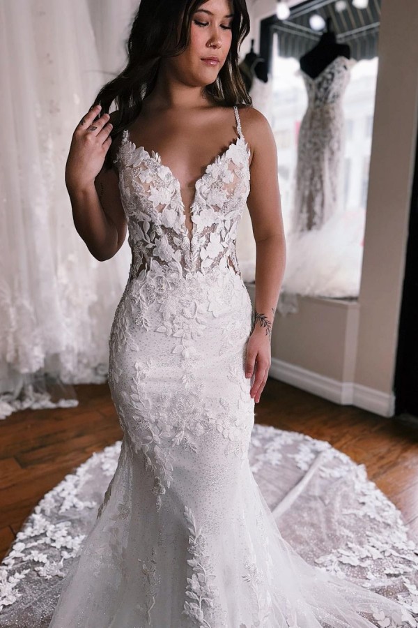 Wedding Dresses Mermaid Lace | White Wedding Dresses Cheap