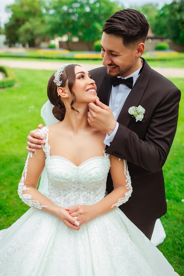 Designer Wedding Dresses Satin | Lace wedding dresses with sleeves