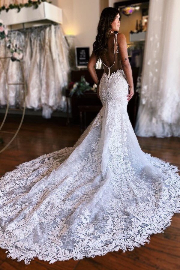Beautiful Mermaid Wedding Dresses | Wedding dresses with lace