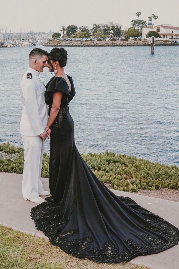 Designer Wedding Dresses Black | Mermaid wedding dresses lace