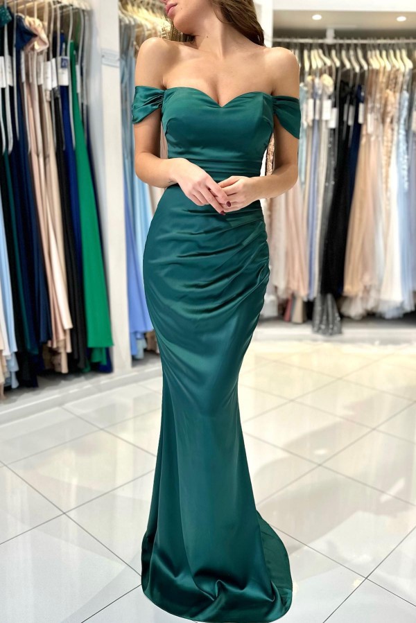 Dark Green Long Evening Dress | Affordable Prom Dress
