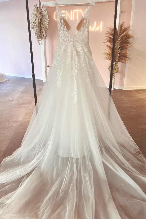 Boho Wedding Dresses With Lace | Wedding dresses A line tulle