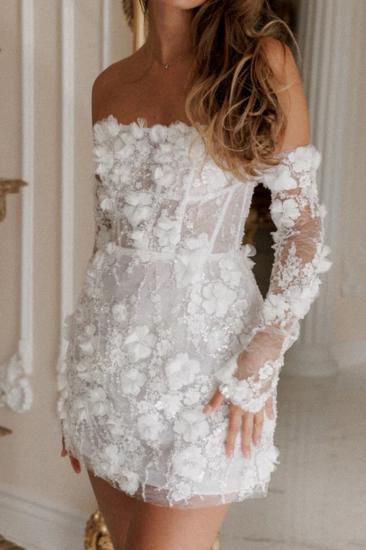Mini Wedding Dresses Lace Short Wedding Dresses Glitter_7