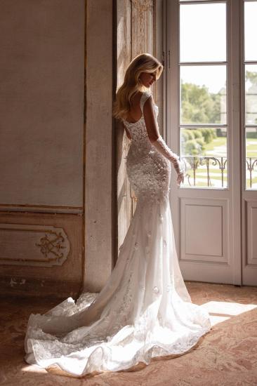 Beautiful Wedding Dresses Lace Mermaid Style Wedding Dresses Glitter_5